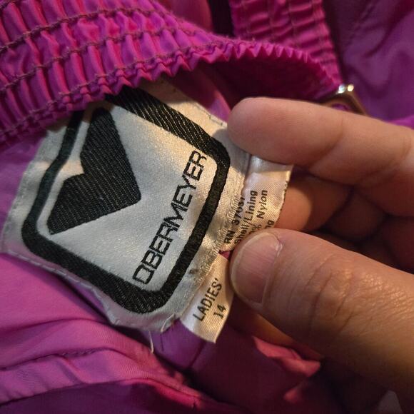 Obermeyer snowsuit ski suit snow board womens size 14 pink possible vintage - Picture 3 of 10